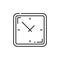 Clock timer outline icon, isolated alarm stopwatch