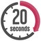 Clock , timer time passage icon / 20 seconds