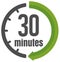 Clock , timer time passage icon / 30 minutes