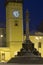 Clock tower at Banska Bystrica with Plaque column