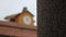 Clock tower with bells at the University of Pavia, PV, Italy, focus shift