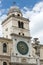 Clock tower building of medieval origins overlooking Piazza dei Signori in Padova,