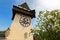 Clock tower, called the Uhrturm on top of Schlossberg Castle Hill in Graz, Austria, Europe