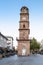 Clock Tower in Canakkale city center, a landmark on the street of Canakkale, Turkey.