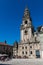 Clock tower of the Cathedral of St James in Santiago de Compostela
