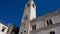 The clock tower of Dubrovnik with dove