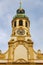 Clock tower of famous historical Loreta building in Prague