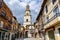 Clock tower in front of the market Toro Spain