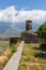 Clock tower in Gjirokaster castle, south Albania