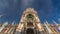 Clock Tower or Glockenspiel close-up, Detail of Rathaus New Town Hall with chime in city center timelapse, Munich