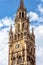 Clock Tower or Glockenspiel of Rathaus New Town Hall on Marienplatz square, Munich, Bavaria, Germany