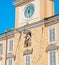 The clock tower of Governor Palace in Parma