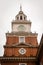 Clock tower on Independence Hall in Philadelphia PA