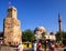 The Clock Tower in Kalekapisi Square and mosque, Antalya, Turkey