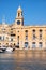 The clock tower of Malta Maritime Museum.