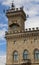 Clock tower with mosaics in the Palace of the Government of San