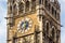 Clock Tower of New Town Hall or Rathaus on Marienplatz square closeup, Munich, Bavaria, Germany