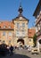 Clock tower of the old town hall, Altes Rathaus, Bamberg, Germany