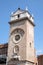 Clock tower of Palace of Reason in Mantua, Italy