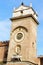 Clock tower of Palace of Reason in Mantua, Italy