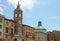 Clock tower Piazza Tre Martiri square Rimini