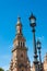 Clock tower Seville Spain Plaza de Espana