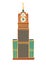 Clock tower vector illustration. Clock tower