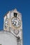 Clock tower view - Church of Santa Maria do Castelo- ity Tavira, Portugal