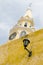 Clock tower walled city Cartagena Colombia