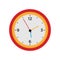 Clock wall vector round time isolated white icon. Watch hour