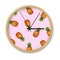 Clock With Watermelon Pattern