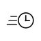 Clock  - white vector icon Time speed icon vector logo