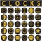 Clocks icons set