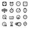 Clocks icons. Vector illustration