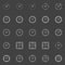 Clocks line vector icons