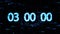 Clocks are set at 03:00 starting a new countdown. The countdown on the computer screen. Zero countdown