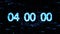 Clocks are set at 04:00 starting a new countdown. The countdown on the computer screen. Zero countdown