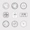 Clocks - set of modern vector isolated objects