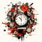 clocks watch abstract illustration tattoo industrial poster art geometric vector steampunk