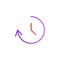 Clockwise rotation color gradient vector icon