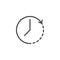Clockwise rotation outline icon