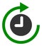 Clockwise Rotation Raster Icon Illustration