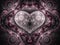 Clockwork light pink fractal heart