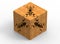 Clockwork wooden cube