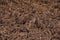 Clods of earth in a plowed field in Germany