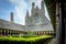 Cloister of abbey Mont Saint Michel, Normandy, France