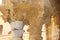 Cloister of the Benedictine monastery in the Cathedral of Monreale in Sicily. General view and details of the columns and capitals