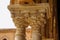 Cloister of the Benedictine monastery in the Cathedral of Monreale in Sicily. General view and details of the columns and capitals