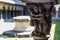 Cloister of a church in the historic centre of Aosta town, Italy