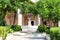 Cloister Garden of the Santa Chiara Monastery in Naples, Italy